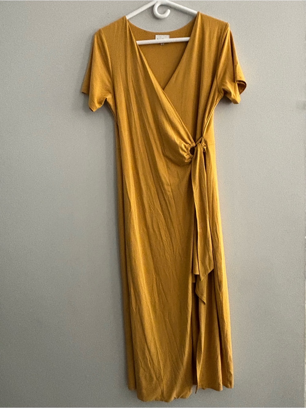 Heartloom Colton High Low Wrap Maxi Dress Mustard Yellow Size Large